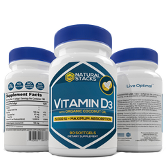 Vitamin D3  5,000 IU with Organic Coconut Oil - 90 ct.