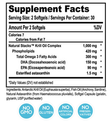 Antarctic Krill Oil with 1.5 mg of Astaxanthin - 60 ct.